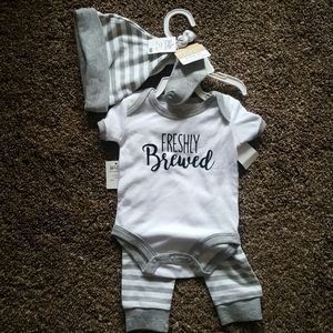 5 piece FRESHLY BREWED outfit size 6 months